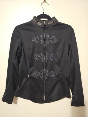 Bogner Black Ski Jacket with Subtle Gray Embroidery